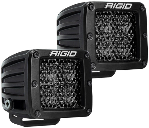 Rigid Industries RIGID D-Series PRO Midnight Edition; Spot Diffused; Surface Mount; Pair