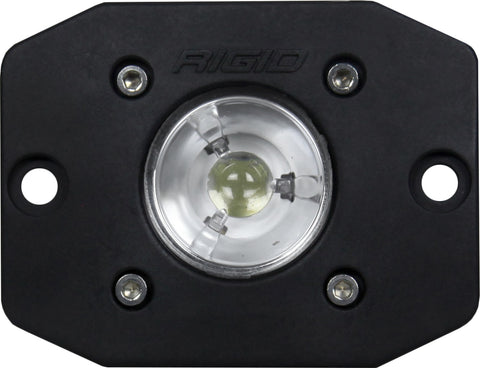 Rigid Industries RIGID Ignite LED Light; Flood Beam Pattern; Flush Mount; Black Housing; Single