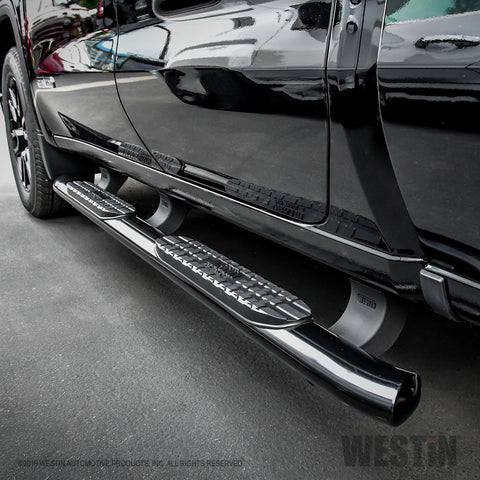 Westin PRO TRAXX 4 Oval Nerf Step Bars; Black Powdercoat; Incl. Mount Kit And Hardware;