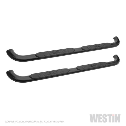 Westin Platinum 4 Oval Nerf Step Bars; Black; Steel; Mount Kit Included; Rocker Mount;