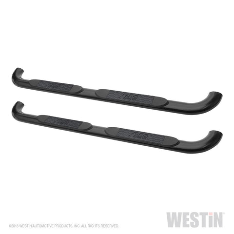 Westin Platinum 4 Oval Nerf Step Bars; Black; Steel; Mount Kit Included; Rocker Mount;