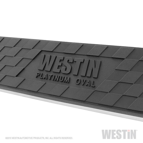 Westin Platinum 4 Oval Nerf Step Bars; Black;