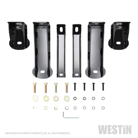 Westin Platinum 4 Oval Nerf Step Bars; Black;