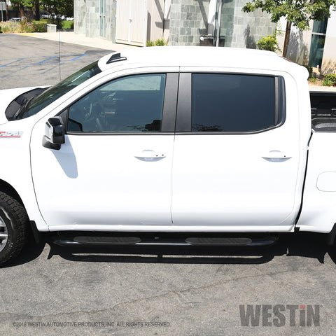 Westin Platinum 4 Oval Nerf Step Bars; Black;