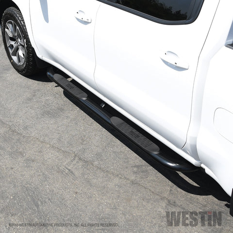 Westin Platinum 4 Oval Nerf Step Bars; Black;