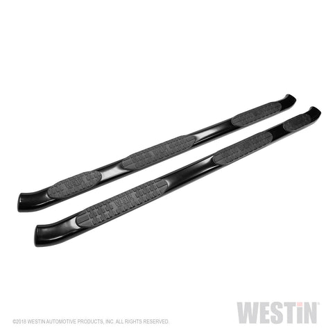 Westin PRO TRAXX 5 Oval Wheel to Wheel Nerf Step Bars; Black; w/Mount Kit;
