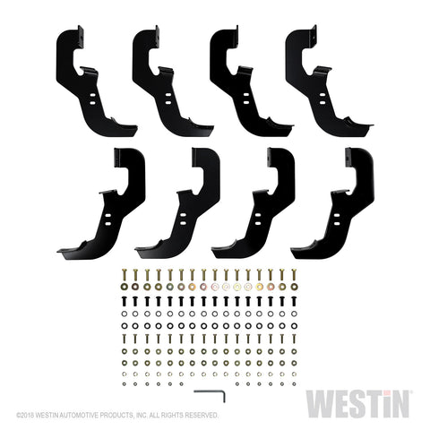 Westin PRO TRAXX 5 Oval Wheel to Wheel Nerf Step Bars; Stainless Steel; w/Mount Kit;