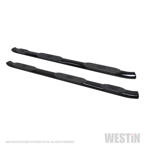 Westin PRO TRAXX 5 Oval Wheel to Wheel Nerf Step Bars; Black; w/Mount Kit;