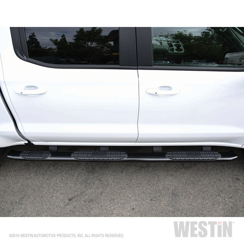 Westin PRO TRAXX 5 Oval Wheel to Wheel Nerf Step Bars; Black; w/Mount Kit;