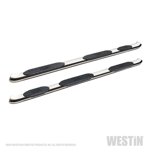 Westin PRO TRAXX 5 Oval Wheel to Wheel Nerf Step Bars; Stainless Steel; w/Mount Kit;