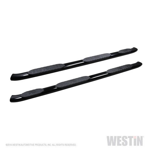 Westin PRO TRAXX 5 Oval Wheel to Wheel Nerf Step Bars; Black; w/Mount Kit;