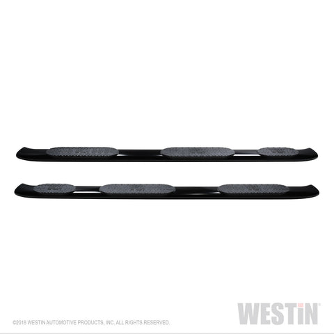 Westin PRO TRAXX 5 Oval Wheel to Wheel Nerf Step Bars; Black; w/Mount Kit;