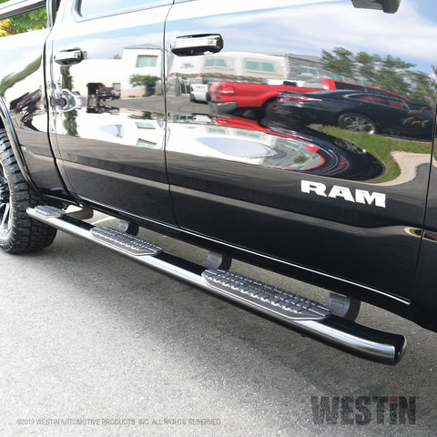 Westin PRO TRAXX 5 Oval Wheel to Wheel Nerf Step Bars; Black; w/Mount Kit;