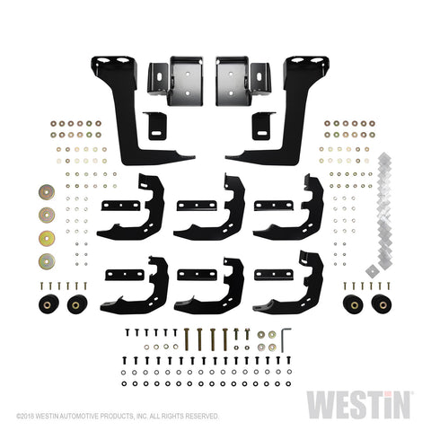 Westin PRO TRAXX 5 Oval Wheel to Wheel Nerf Step Bars; Stainless Steel; w/Mount Kit;