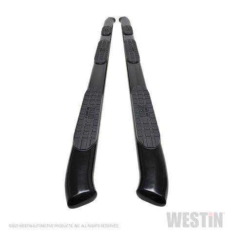 Westin PRO TRAXX 5 Oval Wheel to Wheel Nerf Step Bars; Black;