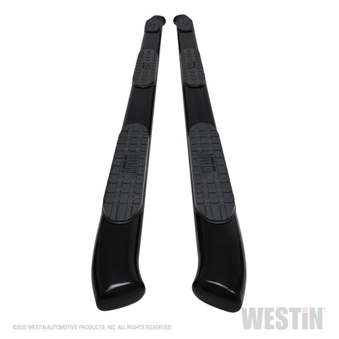 Westin PRO TRAXX 5 Oval Wheel to Wheel Nerf Step Bars; Black;
