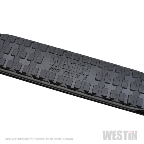 Westin PRO TRAXX 5 Oval Wheel to Wheel Nerf Step Bars; Black;