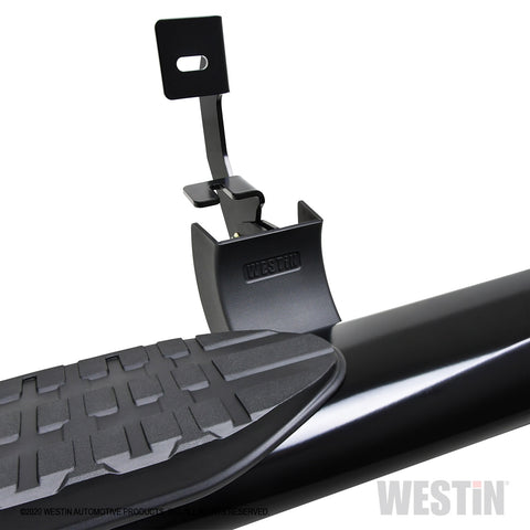Westin PRO TRAXX 5 Oval Wheel to Wheel Nerf Step Bars; Black;