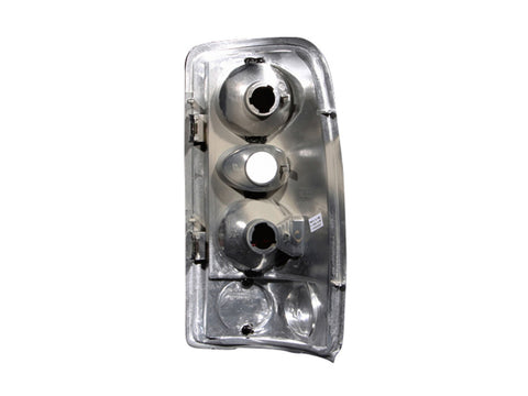 ANZO USA Tail Light Assembly; Clear Lens; Chrome Housing; Pair;