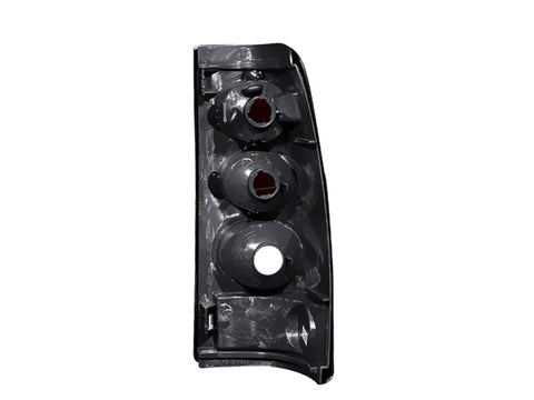 ANZO USA Tail Light Assembly; Clear Lens; Black Housing; Pair;