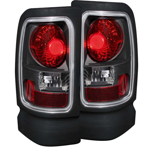 Anzo USA Tail Light Assembly; Clear Lens; Black Housing; Pair;