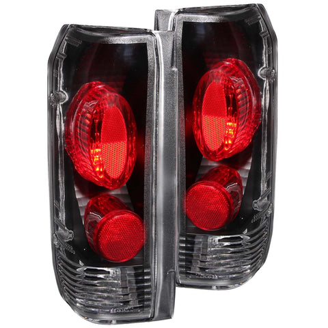 Anzo USA Tail Light Assembly; Clear Lens; Black Housing; Pair;