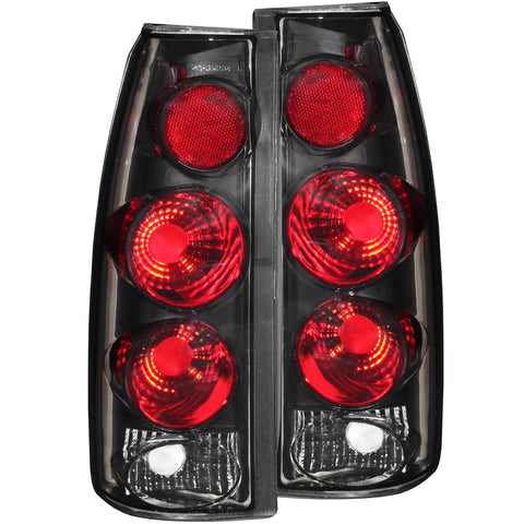 Anzo USA Tail Light Assembly; Dark Smoke Lens; 3D Style; Pair;