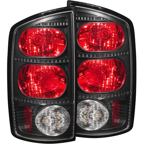 ANZO USA Tail Light Assembly; Dark Smoke Lens; Pair;
