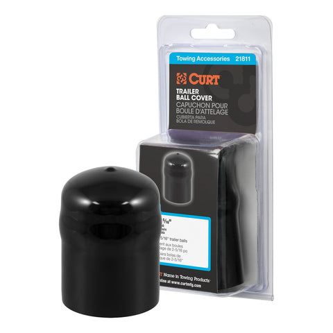 CURT CURT 21811 Black Rubber Trailer Hitch Ball Cover; 2-5/16-Inch Diameter