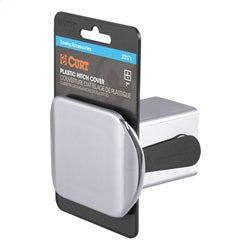 CURT CURT 22171 Chrome Plastic Trailer Hitch Cover; Fits 2-Inch Receiver