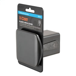 CURT CURT 22181 Black Plastic Trailer Hitch Cover; Fits 2-Inch Receiver