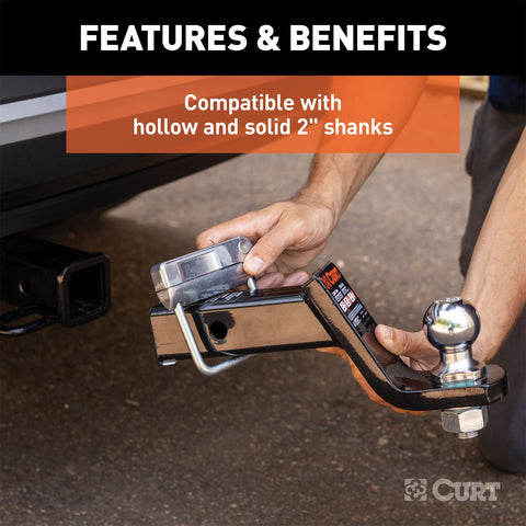 CURT Anti-Rattle Hitch Clamp for 2in. Receiver