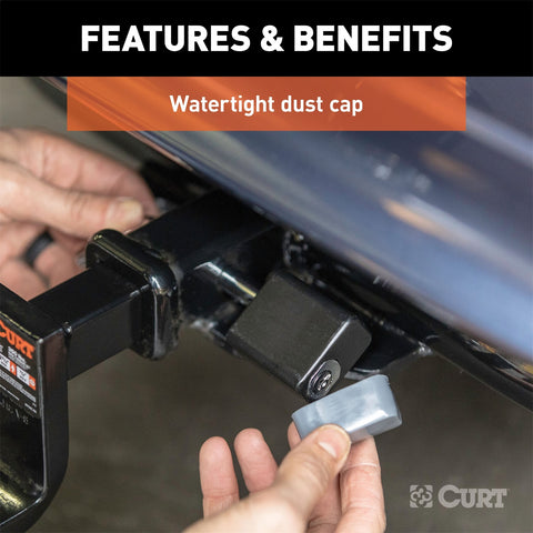 CURT CURT 23020 Trailer Hitch Lock; 1/2-Inch Pin Diameter; Fits 1-1/4-Inch Receiver