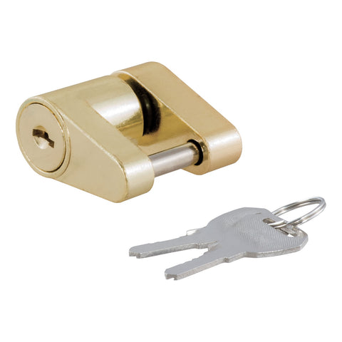 CURT Coupler Lock (1/4in. Pin; 3/4in. Latch Span; Padlock; Brass-Plated)