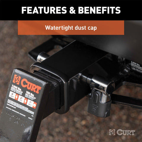 CURT 5/8in. Hitch Lock (2in. Receiver; Right-Angle; Chrome)
