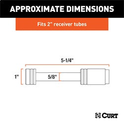 CURT CURT 23515 Trailer Hitch Lock; 5/8-Inch Pin Diameter; Fits 2-Inch Receiver
