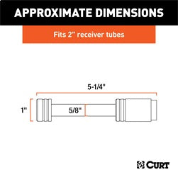 CURT 5/8in. Hitch Lock (2in. Receiver; Barbell; Stainless)