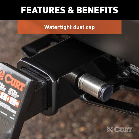 CURT 5/8in. Hitch Lock (2in. Receiver; Barbell; Stainless)
