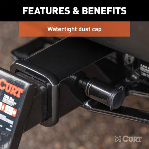 CURT CURT 23518 Black Trailer Hitch Lock; 5/8-Inch Pin Diameter; Fits 2-Inch Receiver