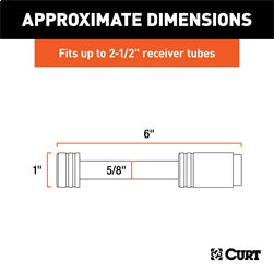 CURT 5/8in. Hitch Lock (2in. or 2-1/2in. Receiver; Barbell; Stainless)