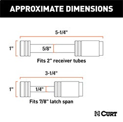 CURT CURT 23526 Trailer Lock Set for 2-Inch Receiver; 7/8-Inch Coupler Latch Span