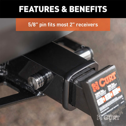 CURT CURT 23526 Trailer Lock Set for 2-Inch Receiver; 7/8-Inch Coupler Latch Span