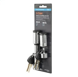 CURT CURT 23526 Trailer Lock Set for 2-Inch Receiver; 7/8-Inch Coupler Latch Span