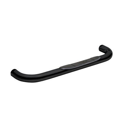 Westin Signature 3 Round Step Bar; Single Step Pad; Black; Steel; Mount Kit Included;