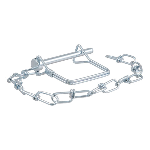 CURT 1/4in. Safety Pin with 12in. Chain (2-3/4in. Pin Length; Packaged)