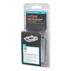 CURT 5/16in. Safety Pin with 12in. Chain (3in. Pin Length; Packaged)