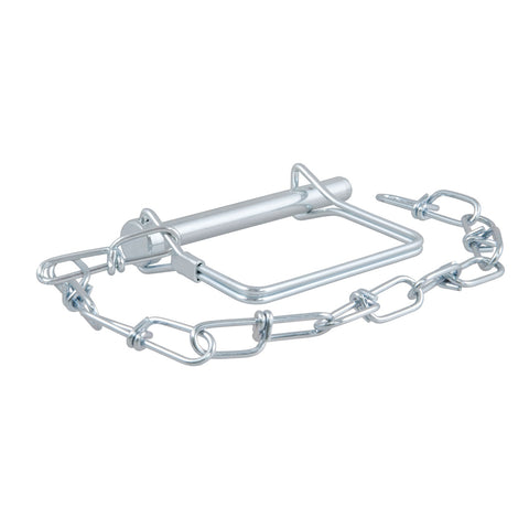 CURT 5/16in. Safety Pin with 12in. Chain (3in. Pin Length; Packaged)