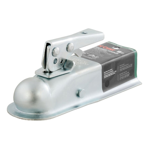 CURT 1-7/8in. Straight-Tongue Coupler with Posi-Lock (2in. Channel; 2;000 lbs; Zinc)