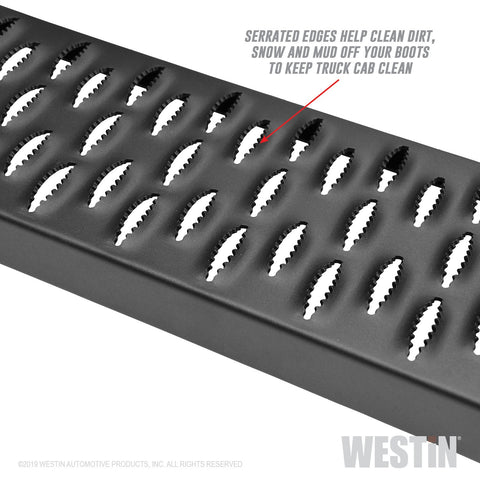 Westin Grate Steps Running Boards; Textured Black; 54 in.; Mount Kit Not Included;