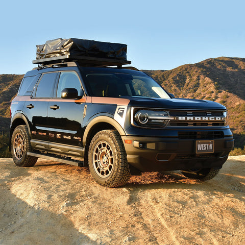 Westin Grate Steps Running Boards; Textured Black; 68 in.; Mount Kit Not Included;